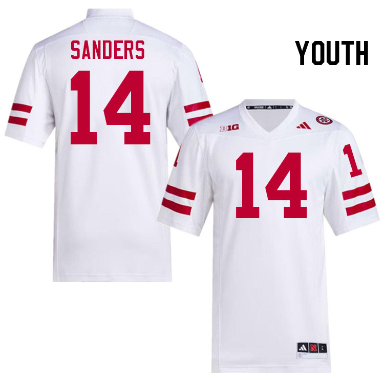 Youth #14 Amare Sanders Nebraska Cornhuskers College Football Jerseys Stitched Sale-White